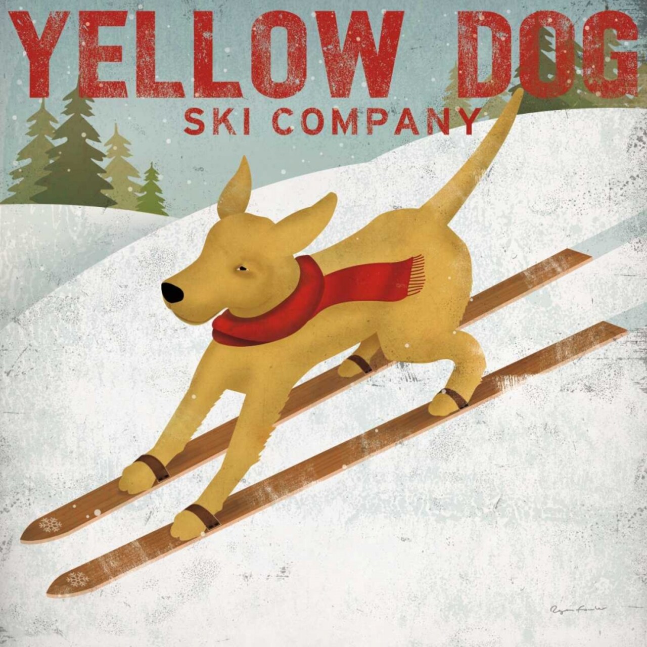 Yellow Dog Ski Co Poster Print by Ryan Fowler - Item # VARPDX13237